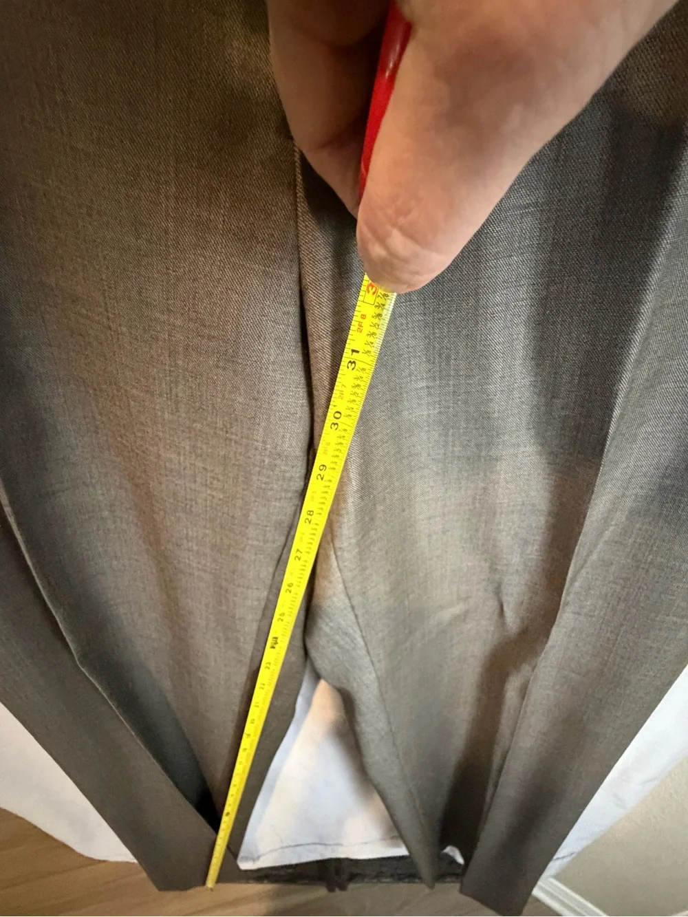 Men’s Gray Dress Pants Slacks 36x32 Flat Front Classic Fit